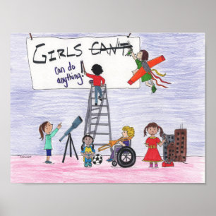 Poster As meninas podem fazer qualquer coisa!