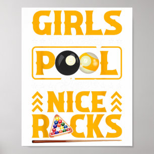 Poster As Meninas Que Jogam Piscina Têm Bons Racks Engraç