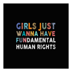 Pôster As Meninas Querem Ter Direitos Humanos Fundamentai