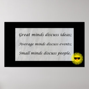 Poster As mentes dos excelentes discutem ideias;