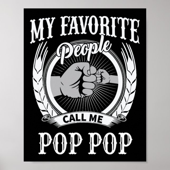 Poster As Minhas Pessoas Favoritas Chamam-Me Avô Pop Pop (Frente)