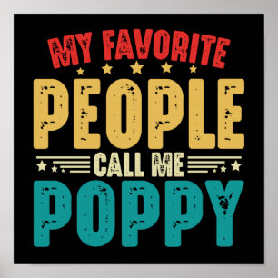 Poster As Minhas Pessoas Favoritas Chamam-Me Poppy Vintag