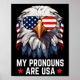 Poster As Minhas Pronunciantes São Usa Águia Engraçada 4
