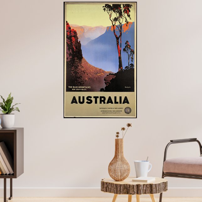 Poster As Montanhas Azuis, Austrália, (Sala de Estar 3)