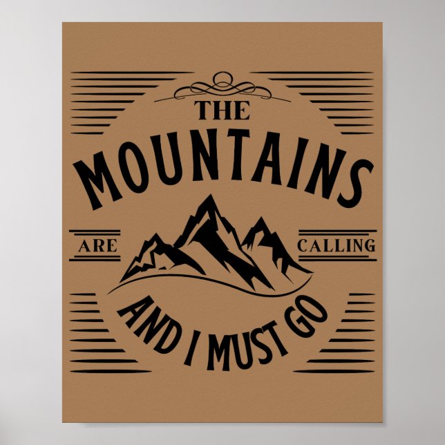 POSTER AS MONTANHAS ESTÃO CHAMANDO E EU DEVO IR (Frente)
