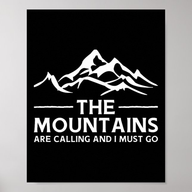 Poster As Montanhas Estão Chamando E Eu Devo Ir. Retro Vi (Frente)