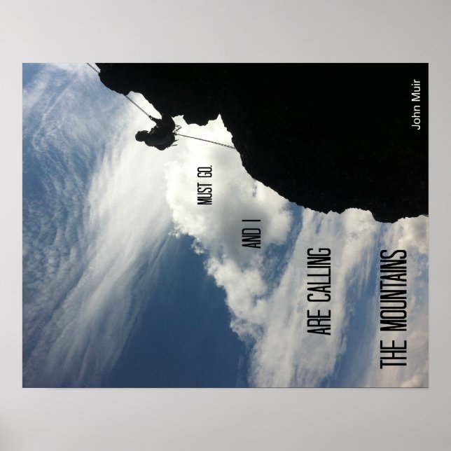 Poster As montanhas estão chamando e eu tenho que ir. (Frente)