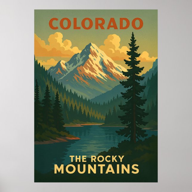 Poster As Montanhas Rochosas Colorado V01 (Frente)
