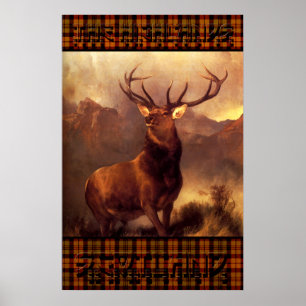 Pôster As montanhas Scotland - o veado escocês