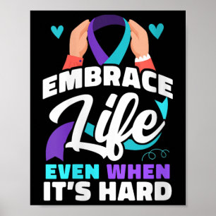 Poster As mulheres abraçam a vida mesmo quando a depressã