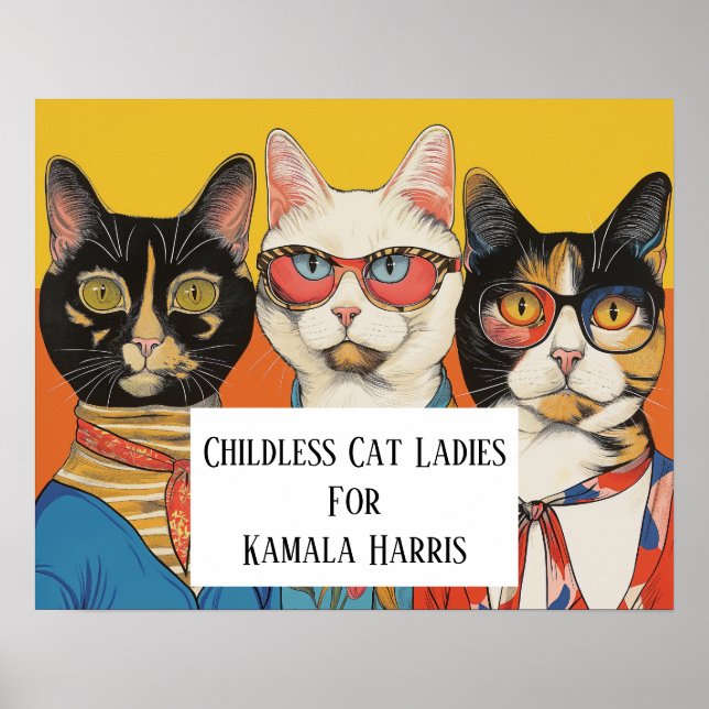 Poster As Mulheres De Gato Sem Fios Para Kamala (Frente)