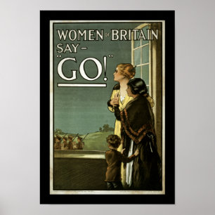 Pôster As mulheres de Grâ Bretanha dizem VÃO! (beira)