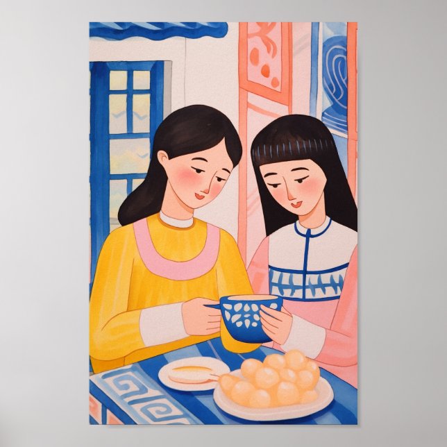 Poster As Mulheres no Café (Frente)