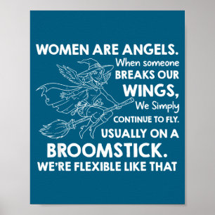 Poster As mulheres são anjos quando alguém quebra nossas