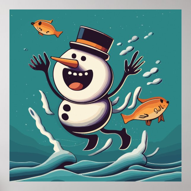 Poster As natações Snowman (Frente)