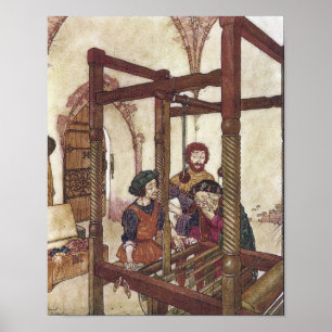 Pôster As novas roupas do imperador por Edmund Dulac Post