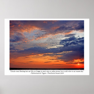 Poster As nuvens adicionam a cor a meu por do sol
