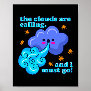 Poster As Nuvens Estão Ligando E Eu Preciso Ir Para O Met
