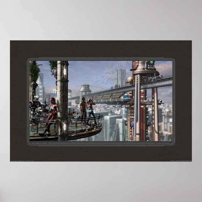 Poster As Nuvens Vão Em Breve Rolar Em (30x20") (Frente)