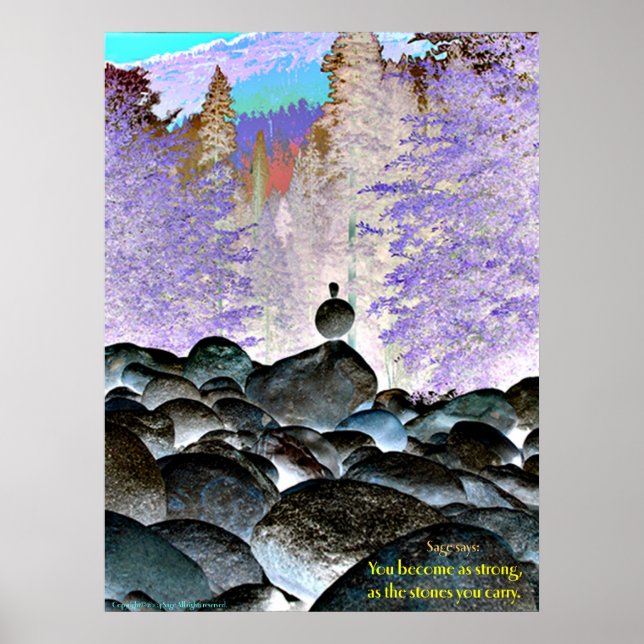 Poster As pedras que você carregar (Frente)