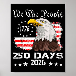 Poster As Pessoas 250 Dias Bandeira Americana 1776 Águia