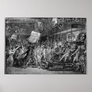 Pôster As pessoas de Paris atacam o Tuileries