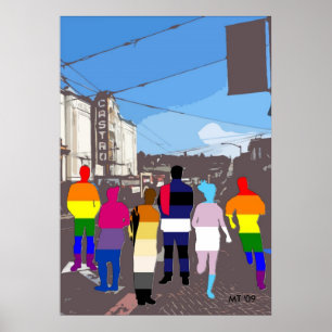Pôster As pessoas do orgulho de GLBT na arte de Castro #2