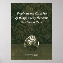 Poster As pessoas não são perturbadas pelas coisas, mas p