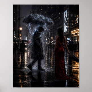 Poster As Pessoas Que Vestem Chuva