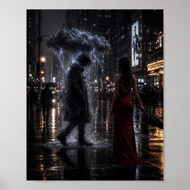 Poster As Pessoas Que Vestem Chuva (Frente)