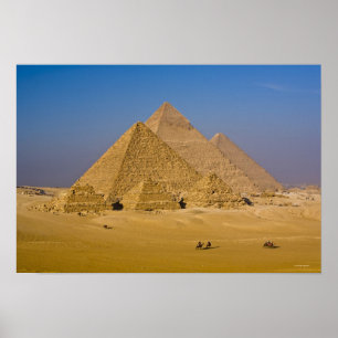Poster As Pirâmides Excelentes de Giza, Egito