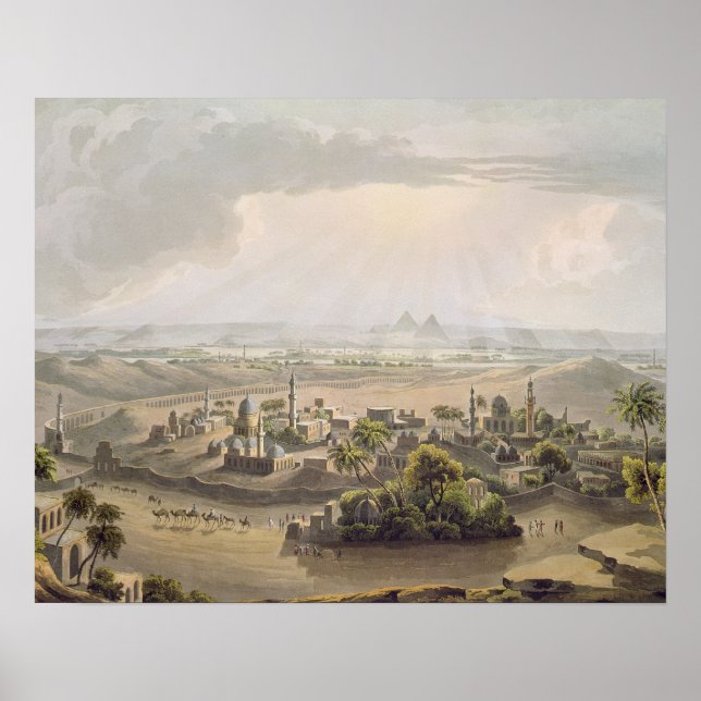 Pôster As pirâmides no Cairo, gravadas por Daniel Havell  (Frente)