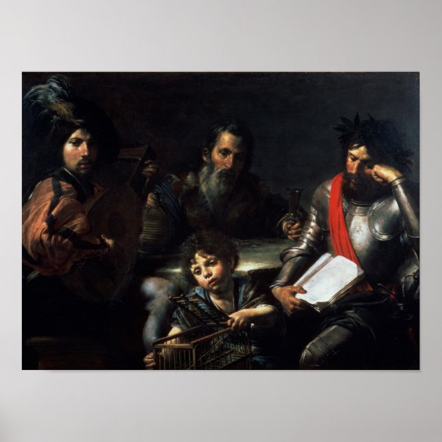 Pôster As Quatro Idades do Homem, c.1626-7 (Frente)