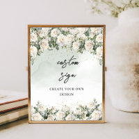 As rosas brancas de aquarela criam seu próprio sin