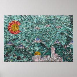 Poster As ruas da colagem Denver 36x24