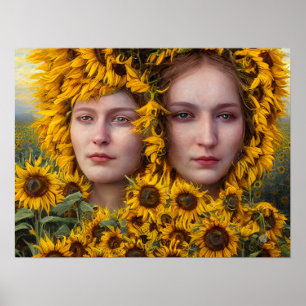 Poster As Sunflower Women