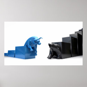 Pôster As tendências de Econonomic de Bull & de urso