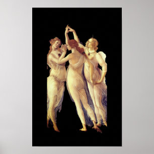 Poster As Três Graças - detalhe, Primavera de Boticelli