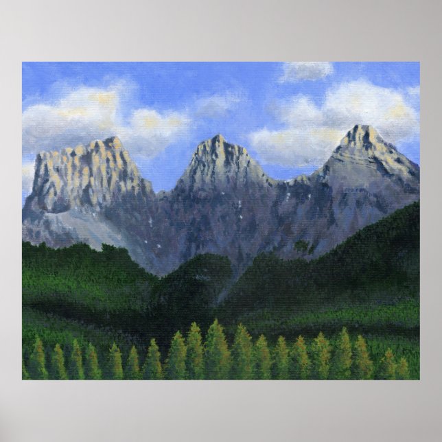 Poster As três irmãs em Canmore, Alberta, Canadá (Frente)