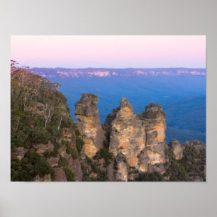Poster As três irmãs, montanhas azuis, Novo Gales do Su