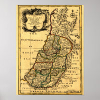 As tribos de Israel na PalestinaMapa Panorâmico