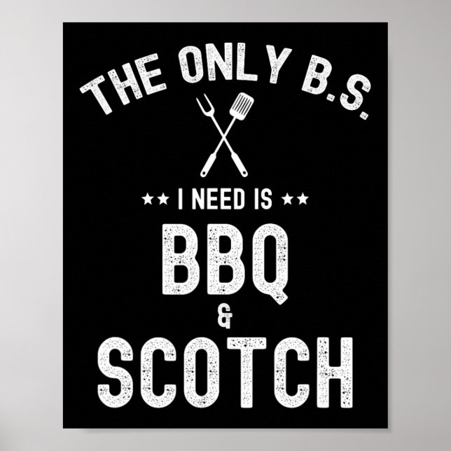 Poster As únicas Bs que preciso são Bbq e Scotch, Churras (Frente)
