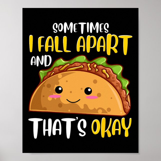 Poster Às Vezes Eu Caio Fora Do Taco Depressão Awarene (Frente)