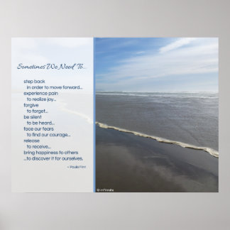 Poster Às vezes, precisamos...poster inspiracional