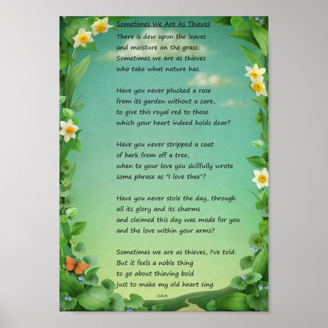 Pôster Às Vezes Somos Como Ladrões (Frente)