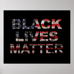 Poster As Vidas Negras Importam   Bandeira Americana
