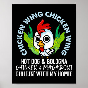 Poster Asa de Frango Asa de Frango Cachorro Quente Bolonh