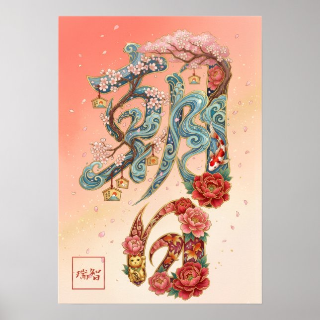 Poster Asahi: Calligraphy "Morning Sun" 260020228 (Frente)