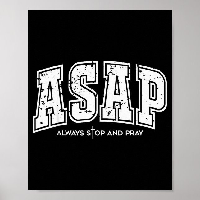 Poster Asap Sempre Pare E Reze Fé Cristã Páscoa  (Frente)