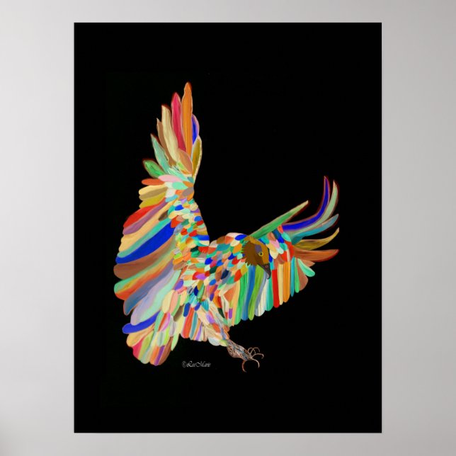 Poster Asas arco-íris Desenho de LeeMarie (Frente)